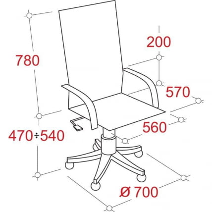 Кресло руководителя Echair-545 ML 425118 Черное_1
