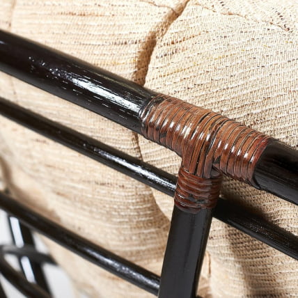 Кресло PAPASAN 23/01 W /с подушкой/ диаметр подушки 129 см, 115х101х104 см, Antique brown (античный черно-коричневый), ткань Старт_7