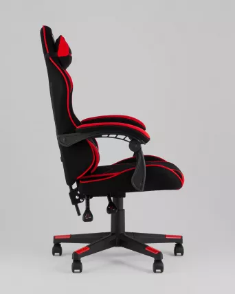 Кресло спортивное TopChairs Shadow ткань черно-красный_1