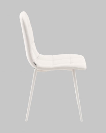 Стул Одди НЕВ экокожа белый белые ножки / NEW_4