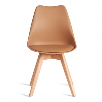 Стул TULIP (mod. 73-1) дерево/пластик/экокожа, 47,5x55x80 см, Бежевый (Latte)_4