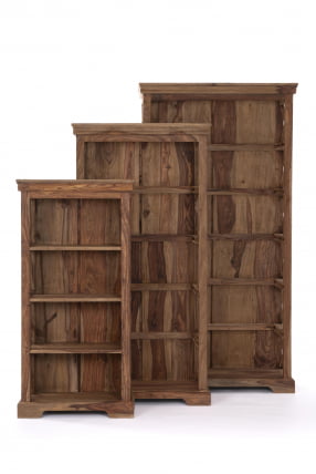 Шкафы для книг ( набор 3 шт.) Бомбей - 0761A палисандр, 116х57х30/145х73х36/175х89х44см, Natural tinted (натуральный тонированный)_0