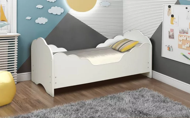 Кровать детская Малышка №5 600*1400 Ясень шимо светлый_0