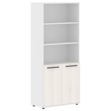 Шкаф с одним комплектом глухих малых дверей ЕДИС ЕХCС 85.5 Ясень Траун Мокко Белый / EDIS EHCS_0