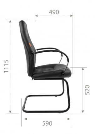 Кресло для посетителя CHAIRMAN 950V LT Черный_5