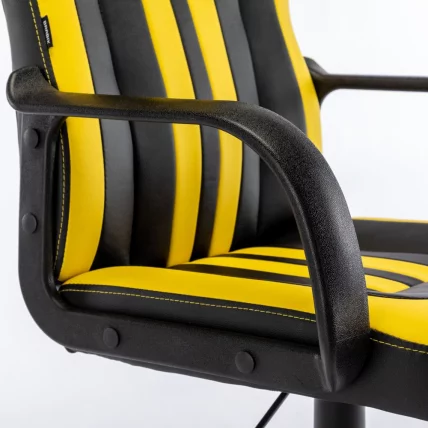 Кресло компьютерное BRABIX Stripe GM-202 экокожа Черный-желтый_12