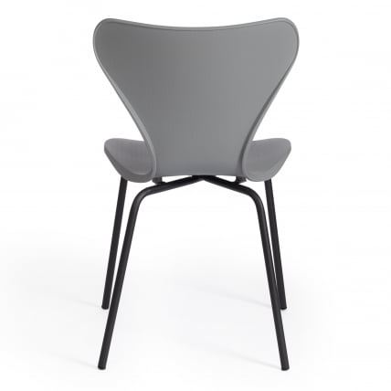 Стул Jacobsen (mod DC 102) пластик/металл, 50 х 46 х 82 см , серый 024/черный_3