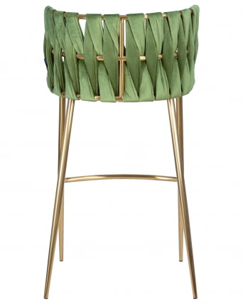 Стул барный DOBRIN EMMA GOLD (зеленый велюр (VF-08))_4