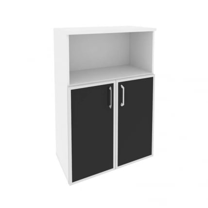 Шкаф средний широкий ONIX O.ST-2.2R black Белый Бриллиант_0