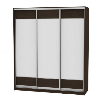 Шкаф-купе B-230х200х60-3(Венге-D8D8D8)_0