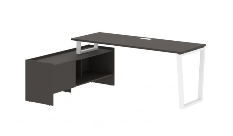 Стол с тумбой EDIS EVCT 19614 Мокко Белый_0