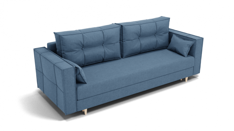 Диван Консул-1 НПБ (ЗР) Цвет фасада: Голубой; Тип: Прямой; Материал фасада: Металл/Велюр_0