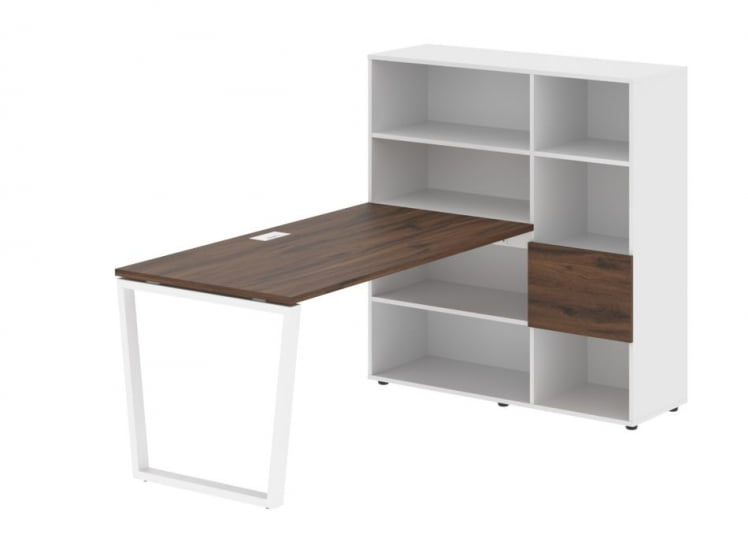Рабочая станция EDIS EVRST 1215 Дуб Денвер темный Белый Белый_0