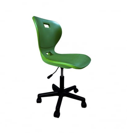 Стул мобильный на колесиках регулируемый АУРА Г (рост 6) Оливковый/Каркас черный / AURA G_0