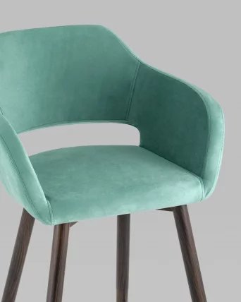 Стул барный Саймон Б велюр Морской_7