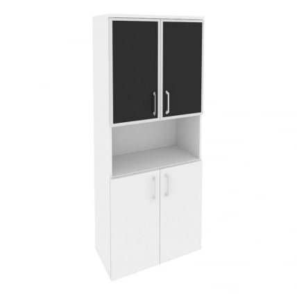 Шкаф высокий широкий ONIX O.ST-1.4R black Белый Бриллиант_0