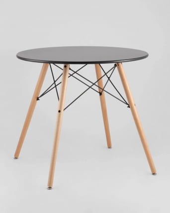 Стол круглый EAMES DSW NEW D=80 черный_0