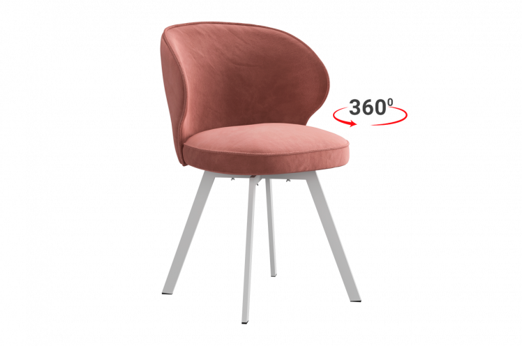 Стул Гудвин Т2П (вереск (велюр)/белый)_0