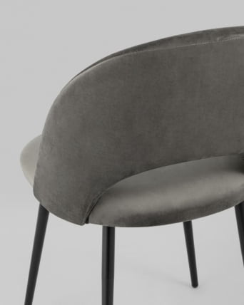 Стул Меган велюр Темно-серый_5