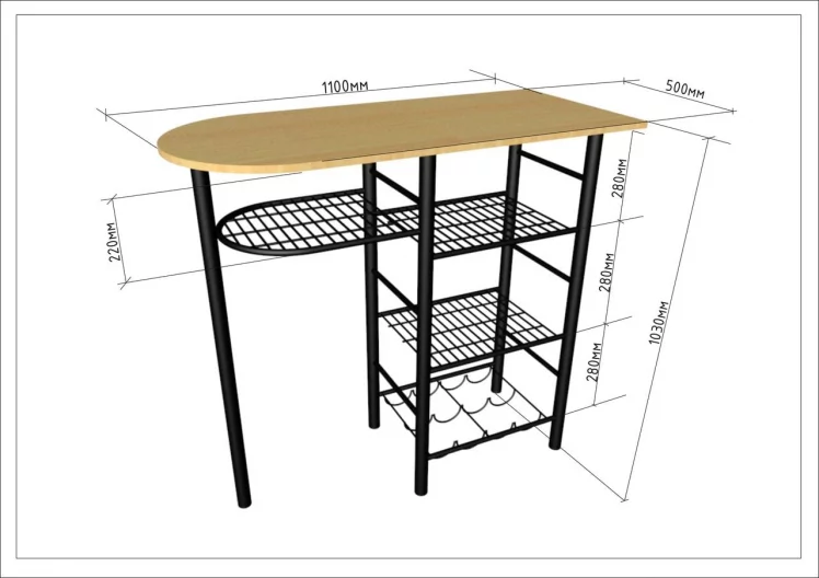 Металлокаркас для БС БАРС белый_0