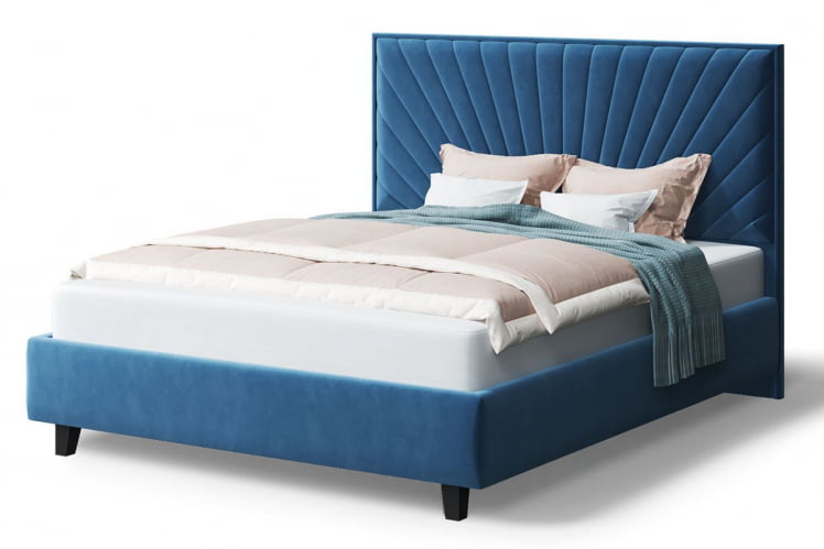 Кровать Леона, 2000 * 1800мм, синий_0