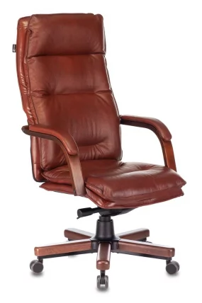 Кресло руководителя Бюрократ T-9927WALNUT Светло-коричневый_0