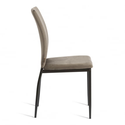 Стул CAPRI (mod. BC565-DC) металл, флок, 43 х 53 х 92 см, Dark grey (темно-серый) HLR24 / черный_13
