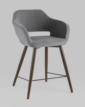 Стул полубарный Саймон ПЛ велюр Темно-серый_1