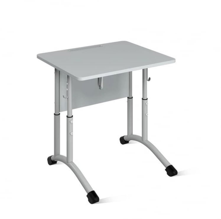 Стол ученический 1-местный регулируемый (ростомат) (рост 5-7) 600х500 мм ЛДСП Серый/Металл  Серый_0