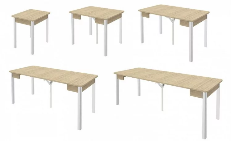 Стол-трансформер СТ 80-11 Дуб сонома_0