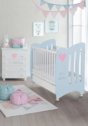 Кровать Micuna Wonderful 120x60 Sky blue/White Кровать Micuna Wonderful 120x60 Sky blue/White_1