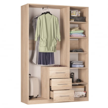 Шкаф распашный R-198х135х45-3(Белый)_1