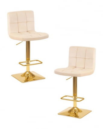 Стул барный DOBRIN GOLDIE (бежевый велюр (MJ9-10)) 2 шт_0