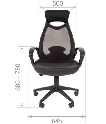 Кресло для руководителя CHAIRMAN 840 black Сетчатый акрил/зеленый_3
