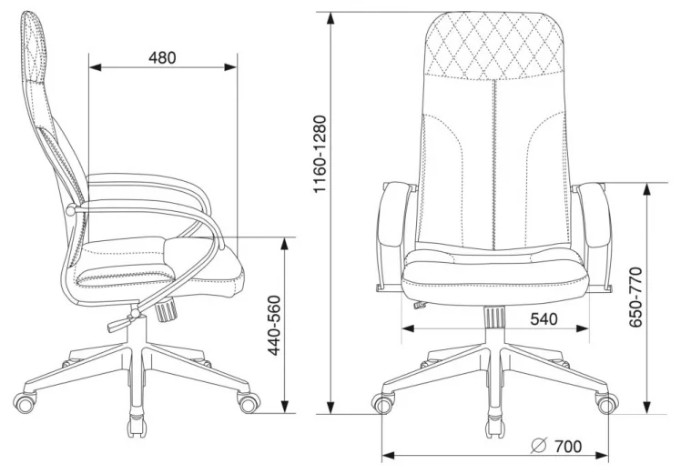 Кресло руководителя Бюрократ CH-608Fabric песочный Light-21_6