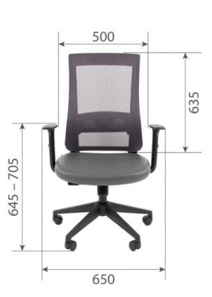 Офисное кресло CХАИРМАН 500 ЛТ (ЛТ) ЭКО Б/П экокожа Серый / CHAIRMAN (LT)_9