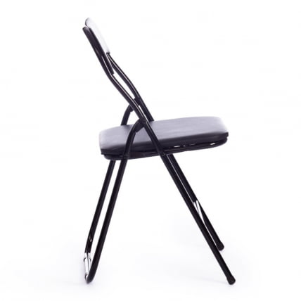 Стул FOLDER 2 (mod. 2009A) / 1 шт. в упаковке пластик/металл/эко кожа, 45 х 46 х 78 см , Black (Черный) / Black (Черный)_1