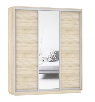 Шкаф-купе трехдверный Экспресс Медиум-1 1800х2200х Дуб сонома / 1800х2200h_0