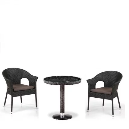 Кофейный комплект плетеной мебели T601/Y79A-W53 Brown 2Pcs_0