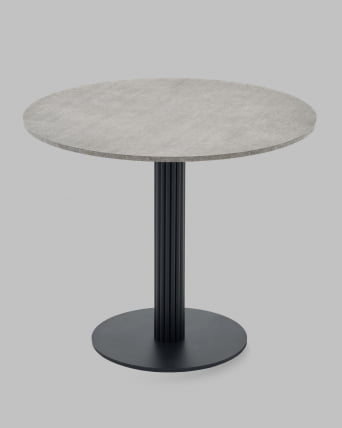 Стол круглый Фризбин D90 столешница Терра основание металл черный_2
