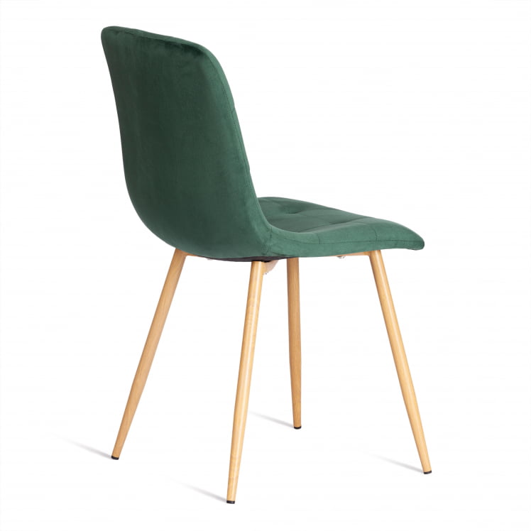 Стул CHILLY (mod. 7094-1) вельвет/металл, 44,5х52,5х86 см, dark green (темно-зеленый) HLR57 / натуральный_2