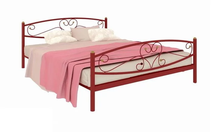 Кровать Каролина Plus 1200х2000 Красная_0