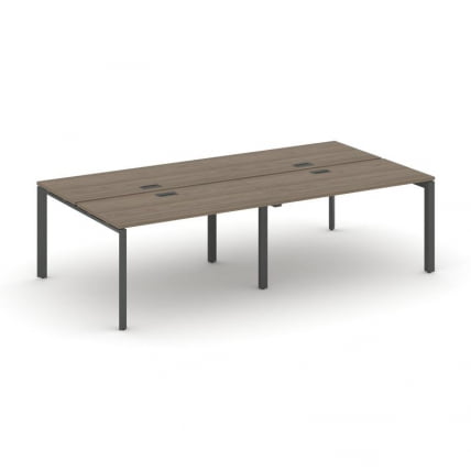 Рабочая станция двухсторонняя Стайл Проджект СН-59П.ДРС-042 Вяз Благородный/Металл Антрацит/Черный З / SN-59P.DRS-042_0