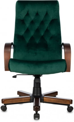 Кресло руководителя Бюрократ T-9928WALNUT Fabric зеленый Italia Green_1