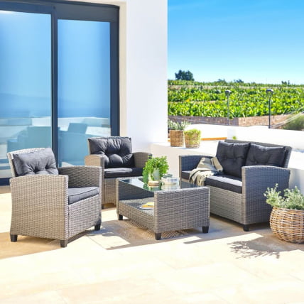 Комплект плетеной мебели AFM-805B Beige/Dark grey_0