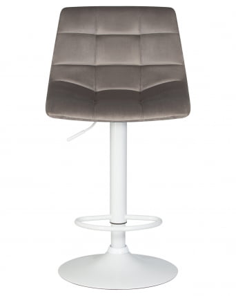 Стул барный DOBRIN TAILOR WHITE Серый велюр MJ9-75_5