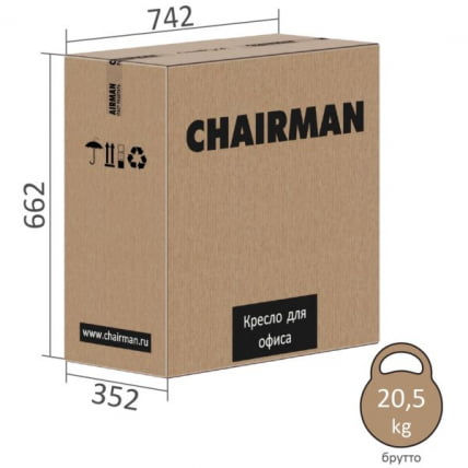 Офисное кресло CHAIRMAN 500 LUX экокожа Черный_22