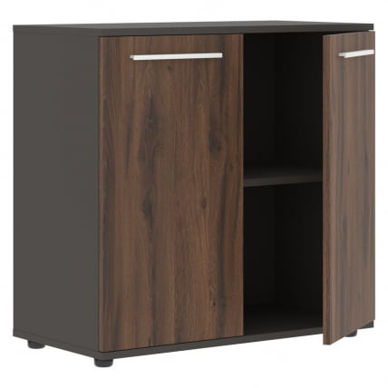 Шкаф с глухими малыми дверьми ЕДИС ЕЛCС 85.1 Дуб Денвер темный Белый Мокко / EDIS ELCS_1