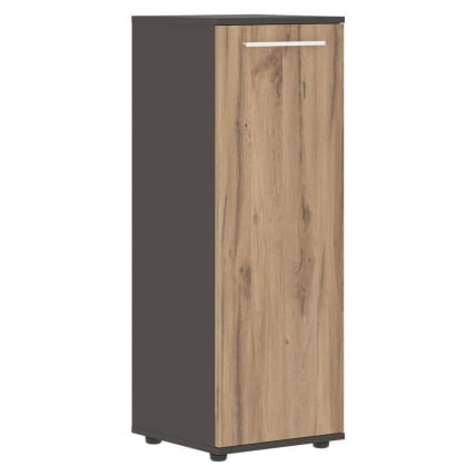 Шкаф-колонка с глухой средней дверью ЕДИС ЕМCС 42.1 Дуб Денвер светлый Белый Мокко / EDIS EMCS_0