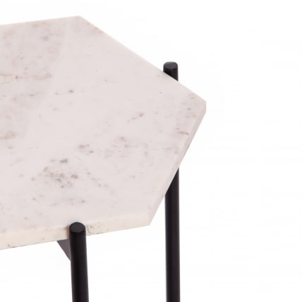 Столик кофейный Сеcрет Де Маисон ФЕНДЙ ( мод. 11980 ) алюминиевый сплав/мрамор, 38*38*53 см, античная медь / Secret De Maison FENDY mod._4